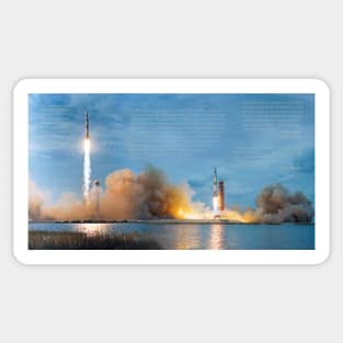 Doppel Start Saturn V Sticker